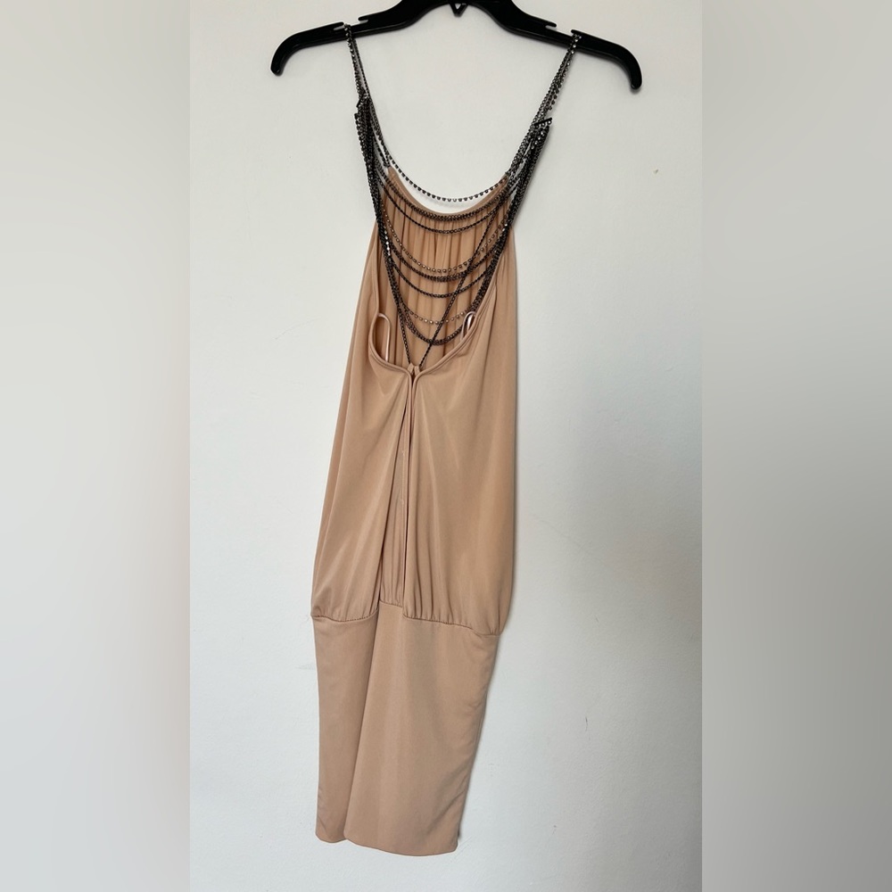 Rinascimento mini beige dress